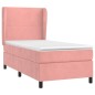 vidaXL Cama box spring con colchón terciopelo rosa 100x200 cm vidaXL Cama box spring con colchón terciopelo rosa 100x200 cm