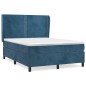 vidaXL Cama box spring con colchón terciopelo azul oscuro 140x190 cm vidaXL Cama box spring con colchón terciopelo azul oscuro 140x190 cm