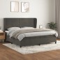 vidaXL Cama box spring con colchón terciopelo gris oscuro 200x200 cm