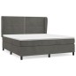 vidaXL Cama box spring con colchón terciopelo gris oscuro 180x200 cm vidaXL Cama box spring con colchón terciopelo gris oscuro 180x200 cm