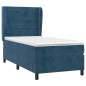 vidaXL Cama box spring con colchón terciopelo azul oscuro 80x200 cm
