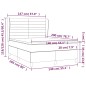 vidaXL Cama box spring con colchón terciopelo gris oscuro 140x200 cm