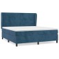 vidaXL Cama box spring con colchón terciopelo azul oscuro 160x200 cm vidaXL Cama box spring con colchón terciopelo azul oscuro 160x200 cm