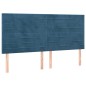 vidaXL Cama box spring con colchón terciopelo azul oscuro 160x200 cm vidaXL Cama box spring con colchón terciopelo azul oscuro 160x200 cm