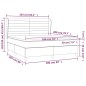 vidaXL Cama box spring con colchón terciopelo azul oscuro 160x200 cm vidaXL Cama box spring con colchón terciopelo azul oscuro 160x200 cm