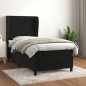vidaXL Cama box spring con colchón terciopelo negro 100x200 cm vidaXL Cama box spring con colchón terciopelo negro 100x200 cm