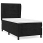 vidaXL Cama box spring con colchón terciopelo negro 100x200 cm vidaXL Cama box spring con colchón terciopelo negro 100x200 cm