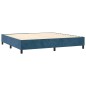 vidaXL Cama box spring con colchón terciopelo azul oscuro 200x200 cm vidaXL Cama box spring con colchón terciopelo azul oscuro 200x200 cm