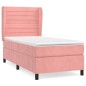 vidaXL Cama box spring con colchón terciopelo rosa 100x200 cm vidaXL Cama box spring con colchón terciopelo rosa 100x200 cm