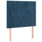 vidaXL Cama box spring con colchón terciopelo azul oscuro 100x200 cm vidaXL Cama box spring con colchón terciopelo azul oscuro 100x200 cm