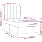 vidaXL Cama box spring con colchón terciopelo azul oscuro 100x200 cm vidaXL Cama box spring con colchón terciopelo azul oscuro 100x200 cm
