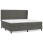 vidaXL Cama box spring con colchón terciopelo gris oscuro 200x200 cm vidaXL Cama box spring con colchón terciopelo gris oscuro 200x200 cm
