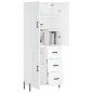 vidaXL Aparador alto madera contrachapada blanco 69,5x34x180 cm vidaXL Aparador alto madera contrachapada blanco 69,5x34x180 cm