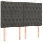 vidaXL Cama box spring con colchón terciopelo gris oscuro 160x200 cm vidaXL Cama box spring con colchón terciopelo gris oscuro 160x200 cm