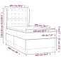 vidaXL Cama box spring con colchón terciopelo negro 100x200 cm vidaXL Cama box spring con colchón terciopelo negro 100x200 cm
