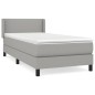 vidaXL Cama box spring con colchón tela gris claro 90x190 cm vidaXL Cama box spring con colchón tela gris claro 90x190 cm