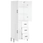 vidaXL Aparador alto madera contrachapada blanco 69,5x34x180 cm vidaXL Aparador alto madera contrachapada blanco 69,5x34x180 cm