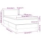vidaXL Cama box spring con colchón tela color crema 90x190 cm vidaXL Cama box spring con colchón tela color crema 90x190 cm