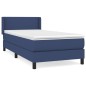 vidaXL Cama box spring con colchón tela azul 80x200 cm vidaXL Cama box spring con colchón tela azul 80x200 cm