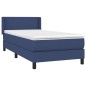 vidaXL Cama box spring con colchón tela azul 80x200 cm vidaXL Cama box spring con colchón tela azul 80x200 cm