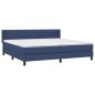 vidaXL Cama box spring con colchón tela azul 200x200 cm vidaXL Cama box spring con colchón tela azul 200x200 cm