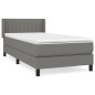 vidaXL Cama box spring con colchón tela gris oscuro 90x200 cm vidaXL Cama box spring con colchón tela gris oscuro 90x200 cm