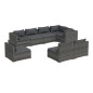 vidaXL Set de sofás de jardín 8 piezas y cojines ratán sintético gris vidaXL Set de sofás de jardín 8 piezas y cojines ratán sintético gris