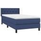 vidaXL Cama box spring con colchón tela azul 80x200 cm vidaXL Cama box spring con colchón tela azul 80x200 cm