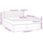 vidaXL Cama box spring con colchón tela color crema 140x200 cm vidaXL Cama box spring con colchón tela color crema 140x200 cm