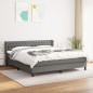 vidaXL Cama box spring con colchón tela gris oscuro 180x200 cm vidaXL Cama box spring con colchón tela gris oscuro 180x200 cm