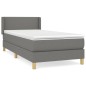 vidaXL Cama box spring con colchón tela gris oscuro 90x190 cm vidaXL Cama box spring con colchón tela gris oscuro 90x190 cm