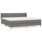vidaXL Cama box spring con colchón tela gris oscuro 200x200 cm vidaXL Cama box spring con colchón tela gris oscuro 200x200 cm