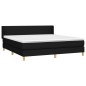 vidaXL Cama box spring con colchón tela negro 180x200 cm vidaXL Cama box spring con colchón tela negro 180x200 cm