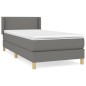 vidaXL Cama box spring con colchón tela gris oscuro 80x200 cm vidaXL Cama box spring con colchón tela gris oscuro 80x200 cm