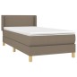 vidaXL Cama box spring con colchón tela gris taupe 100x200 cm vidaXL Cama box spring con colchón tela gris taupe 100x200 cm
