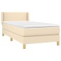 vidaXL Cama box spring con colchón tela color crema 80x200 cm vidaXL Cama box spring con colchón tela color crema 80x200 cm