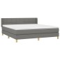 vidaXL Cama box spring con colchón tela gris oscuro 160x200 cm vidaXL Cama box spring con colchón tela gris oscuro 160x200 cm