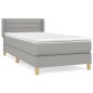 vidaXL Cama box spring con colchón tela gris claro 80x200 cm vidaXL Cama box spring con colchón tela gris claro 80x200 cm