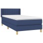 vidaXL Cama box spring con colchón tela azul 100x200 cm vidaXL Cama box spring con colchón tela azul 100x200 cm
