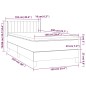 vidaXL Cama box spring con colchón tela azul 100x200 cm vidaXL Cama box spring con colchón tela azul 100x200 cm