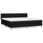vidaXL Cama box spring con colchón tela negro 200x200 cm vidaXL Cama box spring con colchón tela negro 200x200 cm