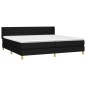 vidaXL Cama box spring con colchón tela negro 200x200 cm vidaXL Cama box spring con colchón tela negro 200x200 cm