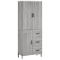vidaXL Aparador alto madera contrachapada gris sonoma 69,5x34x180 cm vidaXL Aparador alto madera contrachapada gris sonoma 69,5x34x180 cm