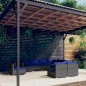 vidaXL Set de muebles de jardín 9 pzas y cojines ratán sintético gris vidaXL Set de muebles de jardín 9 pzas y cojines ratán sintético gris