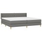 vidaXL Cama box spring con colchón tela gris oscuro 200x200 cm vidaXL Cama box spring con colchón tela gris oscuro 200x200 cm