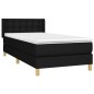 vidaXL Cama box spring con colchón tela negro 100x200 cm vidaXL Cama box spring con colchón tela negro 100x200 cm