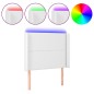 vidaXL Cabecero con LED cuero sintético blanco 103x16x118/128 cm vidaXL Cabecero con LED cuero sintético blanco 103x16x118/128 cm