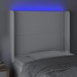 vidaXL Cabecero con LED cuero sintético blanco 103x16x118/128 cm vidaXL Cabecero con LED cuero sintético blanco 103x16x118/128 cm
