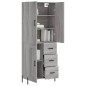 vidaXL Aparador alto madera contrachapada gris sonoma 69,5x34x180 cm vidaXL Aparador alto madera contrachapada gris sonoma 69,5x34x180 cm
