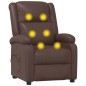 vidaXL Sillón de masaje eléctrico cuero sintético marrón vidaXL Sillón de masaje eléctrico cuero sintético marrón